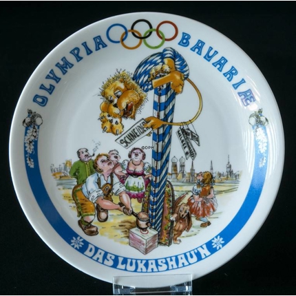 Seltmann Olympia Bavariae plate 1972 Das Lukashau'n
