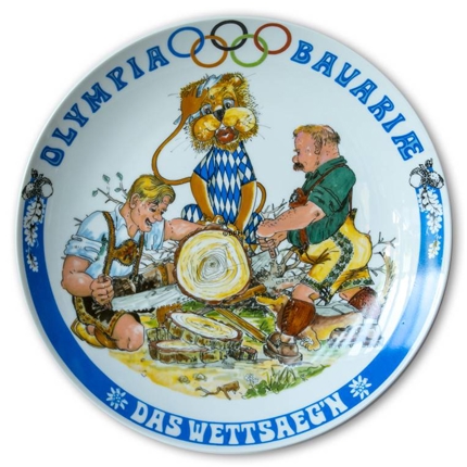 Seltmann Olympia Bavariae platte 1972 stor Das Wettsaeg'n