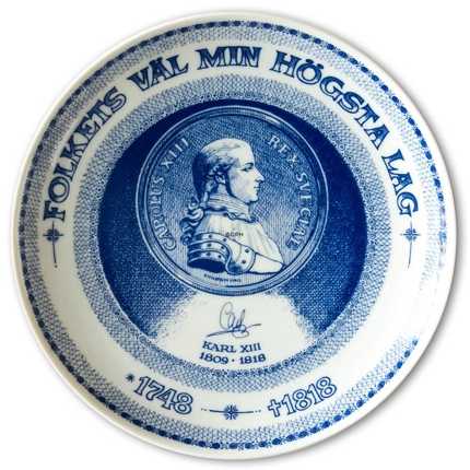 Møntplatte Nr. 8 Svensk Karl XIII