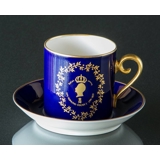 Hackefors Cobalt Blue Royal Cup Oscar I 1799-1859 Truth and Justice