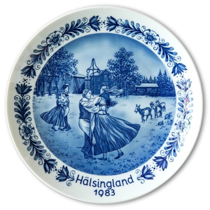 1983 Seltmann Swedish Landscape Plate, Hälsingland