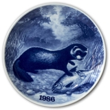 1986 Tove Svendsen, Hunting plate, animal