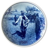 1981 Tove Svendsen Farmer plate, Sowing