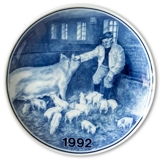 Peasant plate Tove Svendsen 1992 The pig farmer