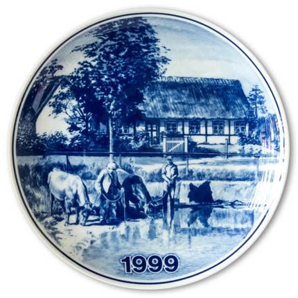 1999 Tove Svendsen Bauernteller, Kühe trinken