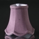 Hexagonal lampshade with curves height 12 cm, purple/dark rose coloured silk fabric