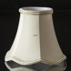 Octagonal lampshade with curves height 13 cm covered with off white silk fabric
