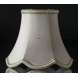 Octagonal lampshade with curves height 14 cm covered with off white silk fabric