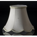 Octagonal lampshade with curves height 16 cm covered with off white silk fabric