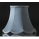 Octagonal lampshade with curves height 18 cm, light blue silk fabric