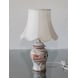 Octagonal lampshade with curves height 24 cm covered with off white silk fabric