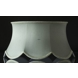 Octagonal lampshade with curves height 25 cm (candelabra), light green coloured fabric