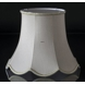 Octagonal lampshade with curves height 26 cm, covered with off white silk fabric