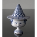 Wiinblad Vase mit Hut Nr. 13 handbemalt, blau / weiß oder mehrfarbig