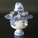 Wiinblad Vase mit Hut Nr. 52 handbemalt, blau / weiß