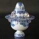Wiinblad Vase mit Hut Nr. 52 handbemalt, blau / weiß