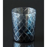 Tealightholder in blue glass faceted