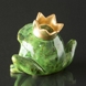 Frø med krone, grøn keramik