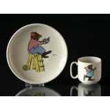 Arabia Children's Tableware with Mug and Plate with Mice