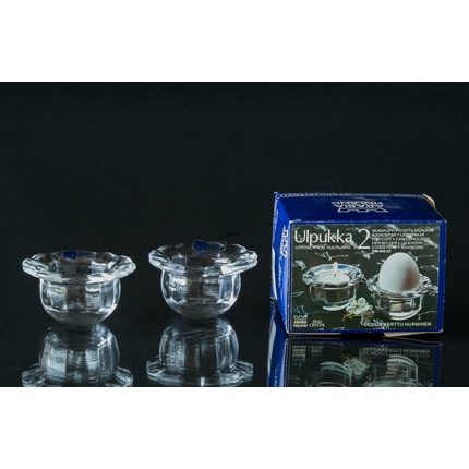 Arabia Egg cup and tealight candleholder in crystal 2 pce.