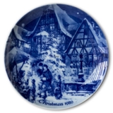 Berlin Design Christmas Plate 1980 Christmas Eve in Miltenberg (English Text)