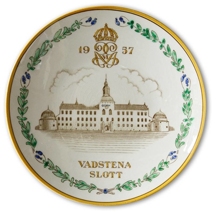 1957 Gefle Castle plate, Vadstana Castle