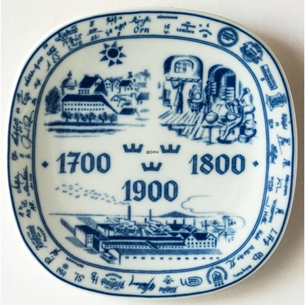 Jubilæumsplatte 1700-1800-1900 tallet Rørstrand 250 år i 1976