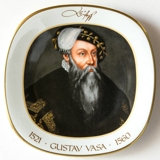 Rørstrand Svensk kongeplatte Gustav Vasa 1521-1560