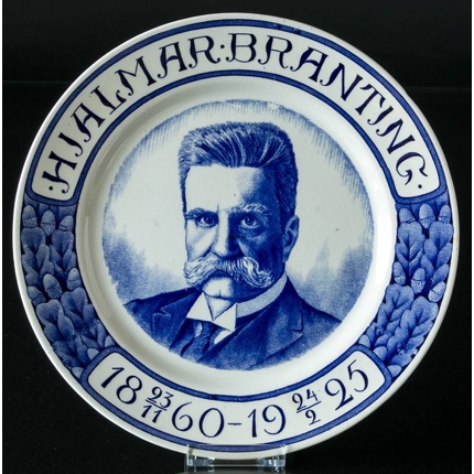 Plate with "Hjalmar Branting 1860-1925"