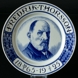 Plate with "Fredrik Thorsson 1865-1925"