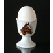 Strömgarden egg cup with horse head, brown with blaze