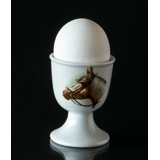 Strömgarden egg cup with horse head, brown with long mane