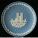1977 Wedgwood Weihnachtsteller Westminster Abbey