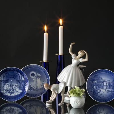 Juleplatter, Asmussen lysestager og ballerina figurer