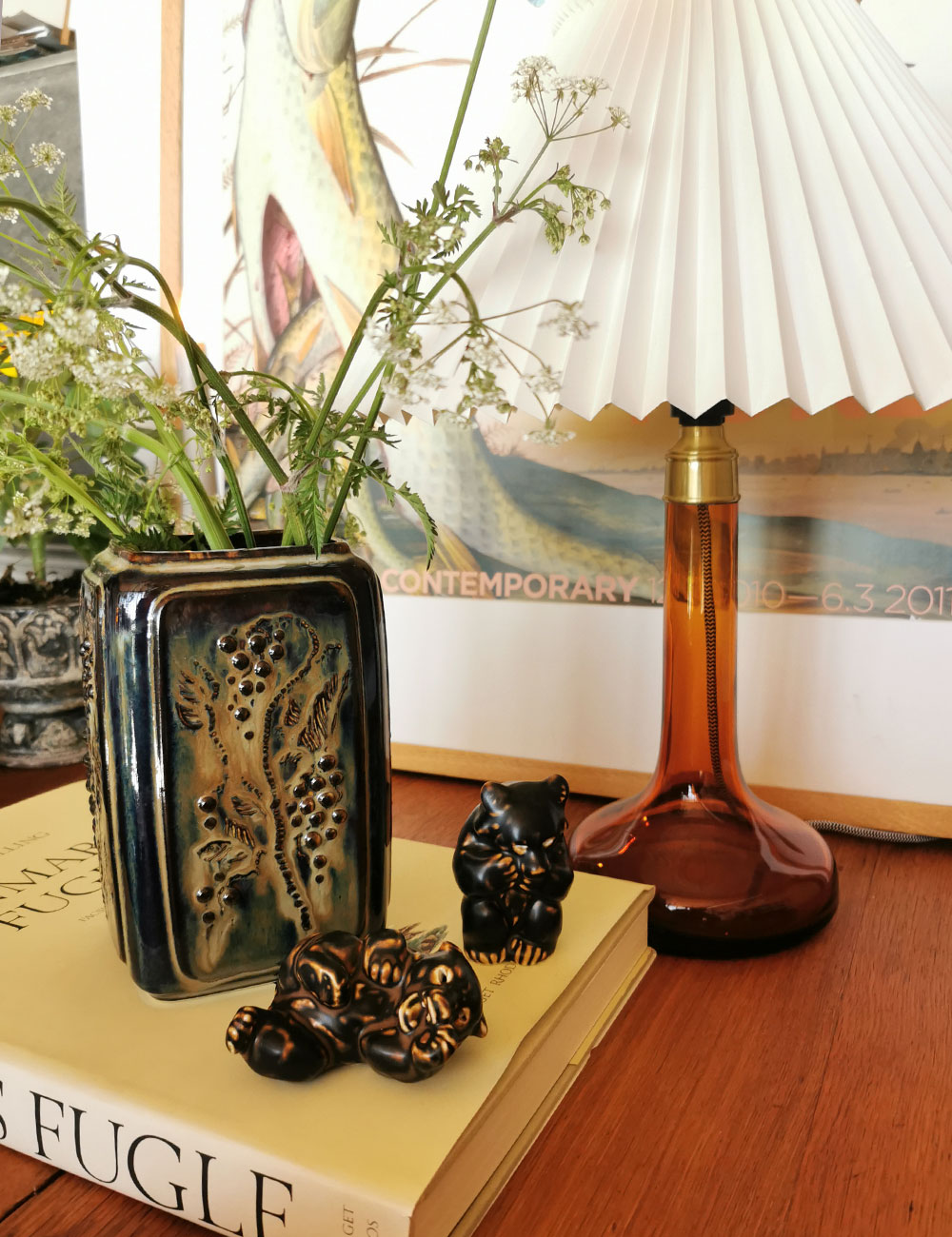 Indret med retro: Retro Vase med vindruer, Bing & Grøndahl nr. 7319