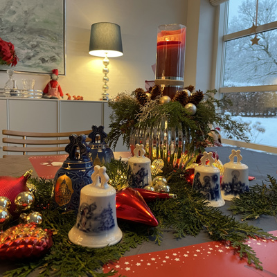 Juledekoration med juleklokker